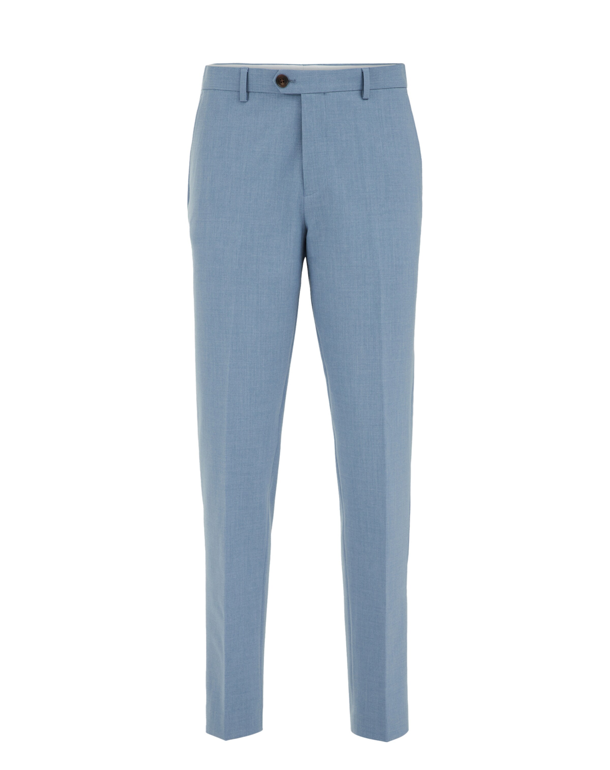 WE Fashion Slim fit Trousers with creases in Blue: front