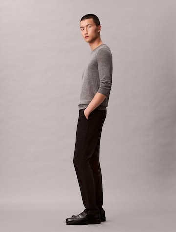 Calvin Klein Slimfit Lærredsbukser i sort