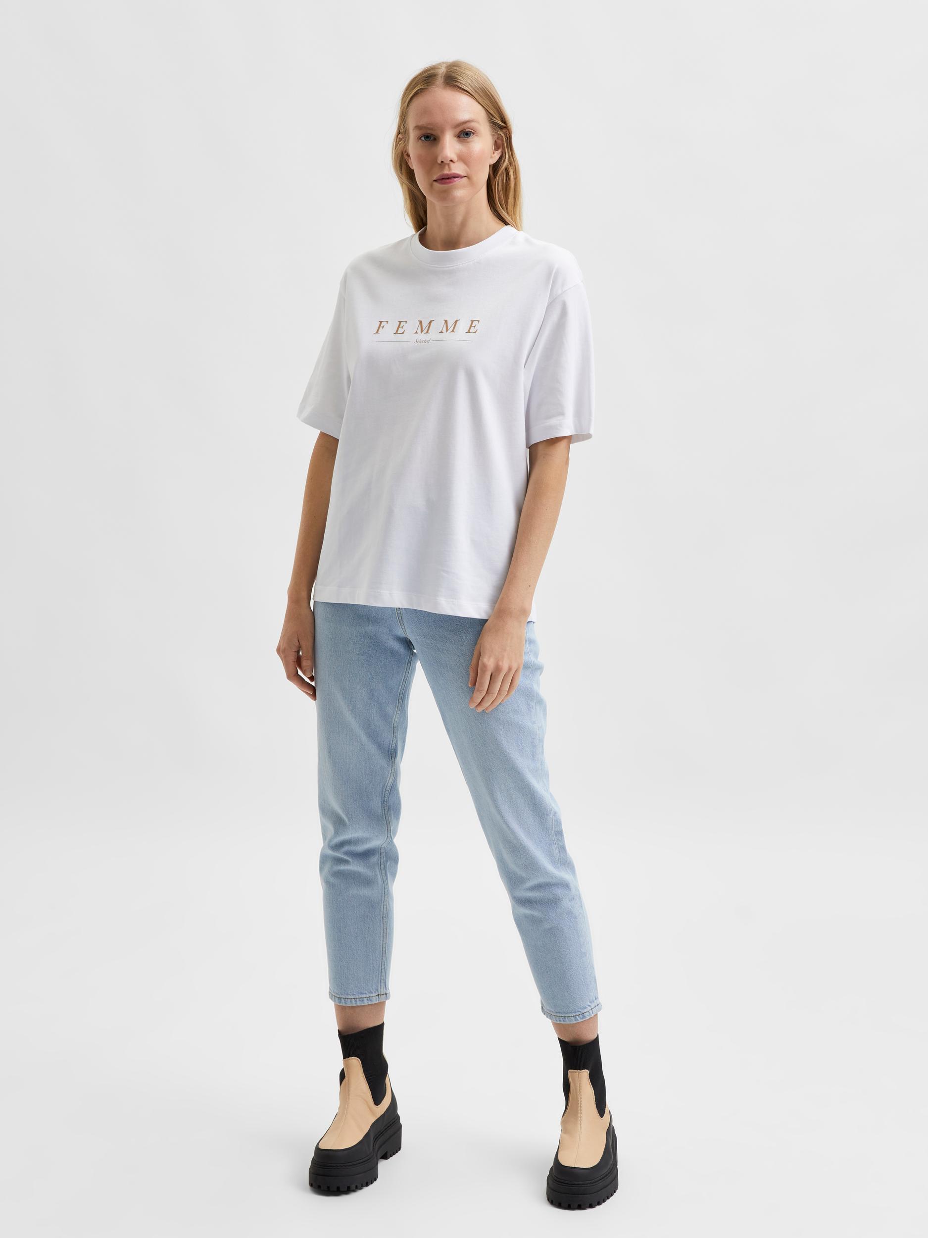 SELECTED FEMME T-Shirt Myla in Weiß 