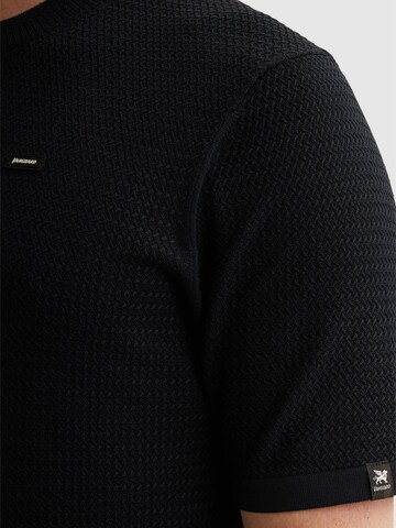 T-Shirt 'T-shirt in cotton/modal with texture' VANGUARD en bleu