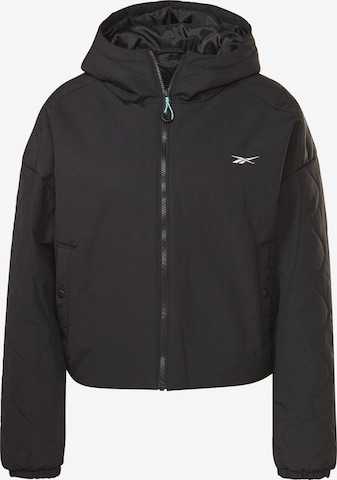 Veste de sport Reebok en noir : devant