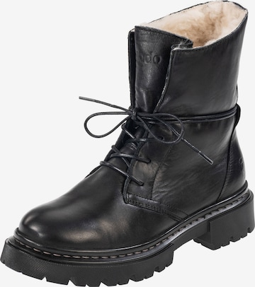 Bottines à lacets 'Kasos Block' Palado en noir : devant