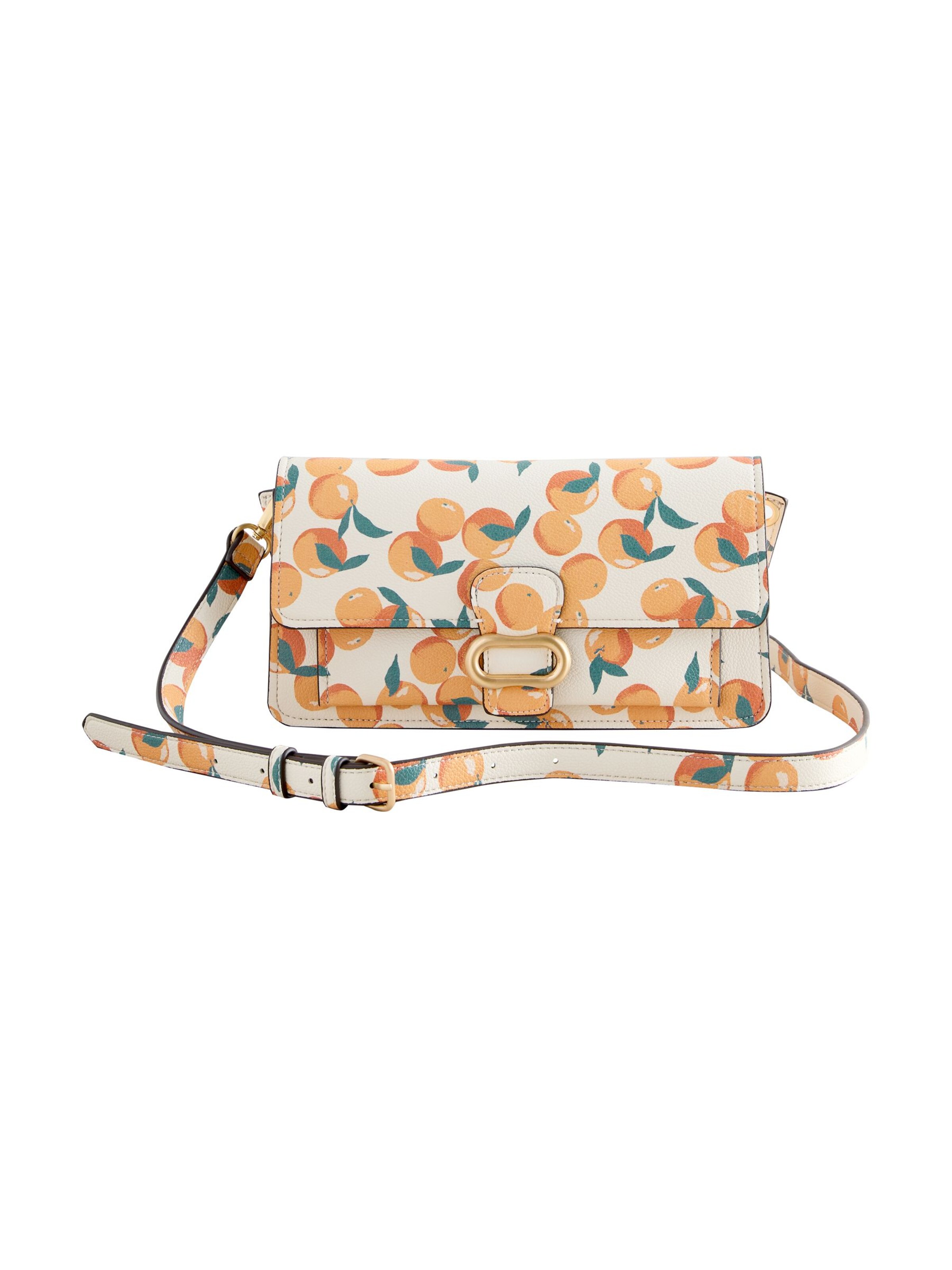 Borsa a tracolla Next di colore smeraldo / arancione / arancione chiaro / bianco naturale, Visualizzazione prodotti