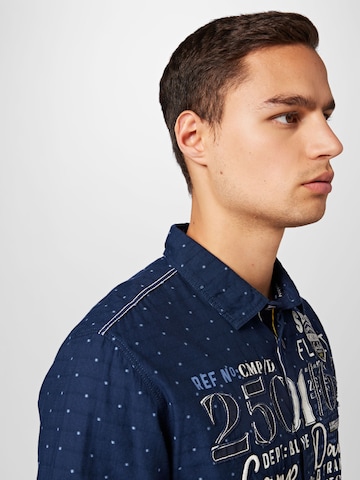 Coupe regular Chemise CAMP DAVID en bleu