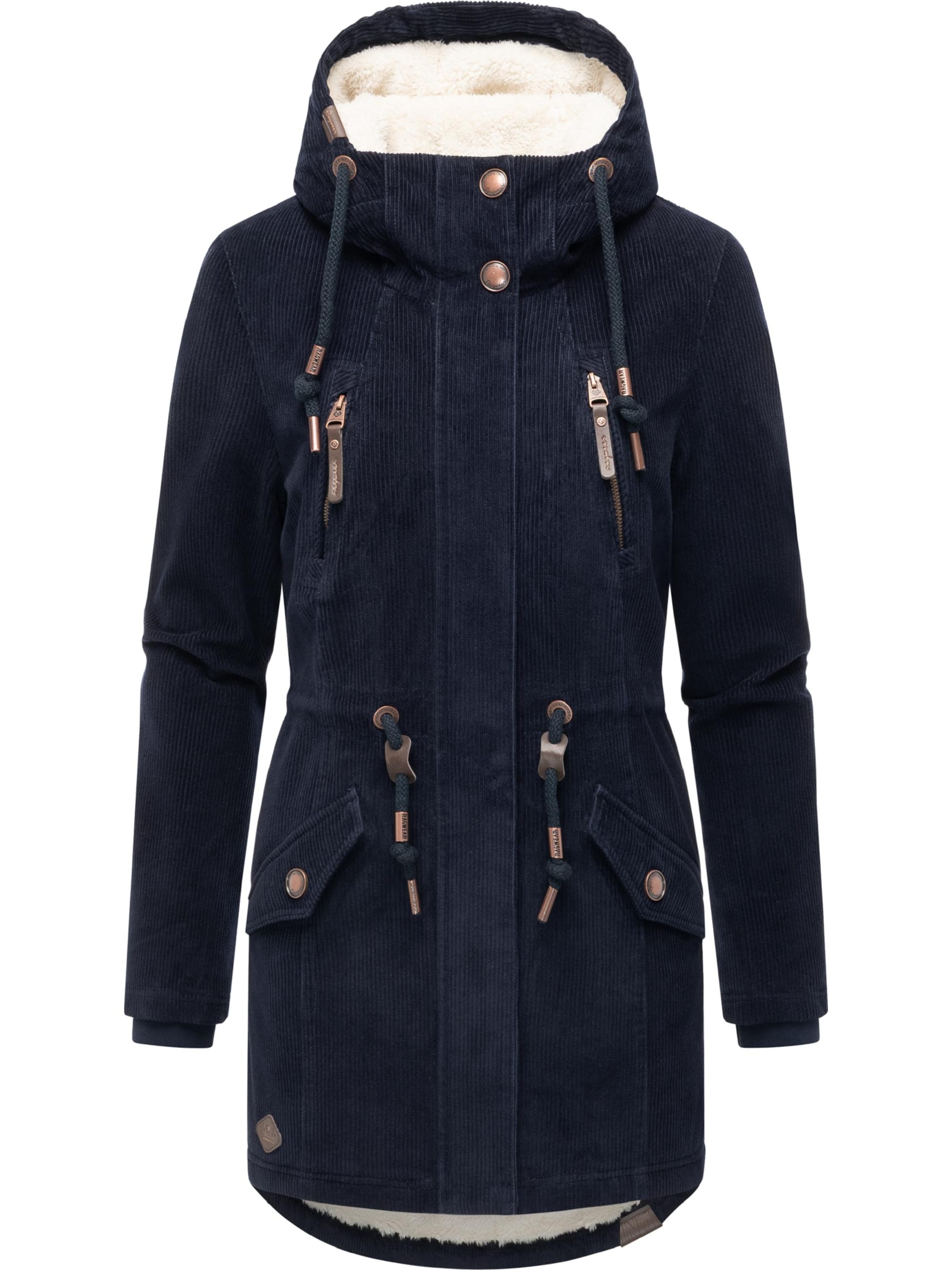 Ragwear Vinterparka 'Ellsie Cordy' i blå: forside