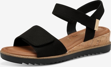 Tamaris Sandaal in Zwart: voorkant