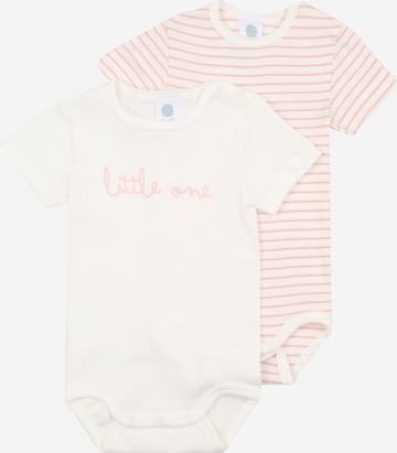 Tutina / body per bambino di SANETTA in bianco: frontale