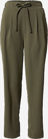 ABOUT YOU Loose fit Pleat-front trousers in Green: front