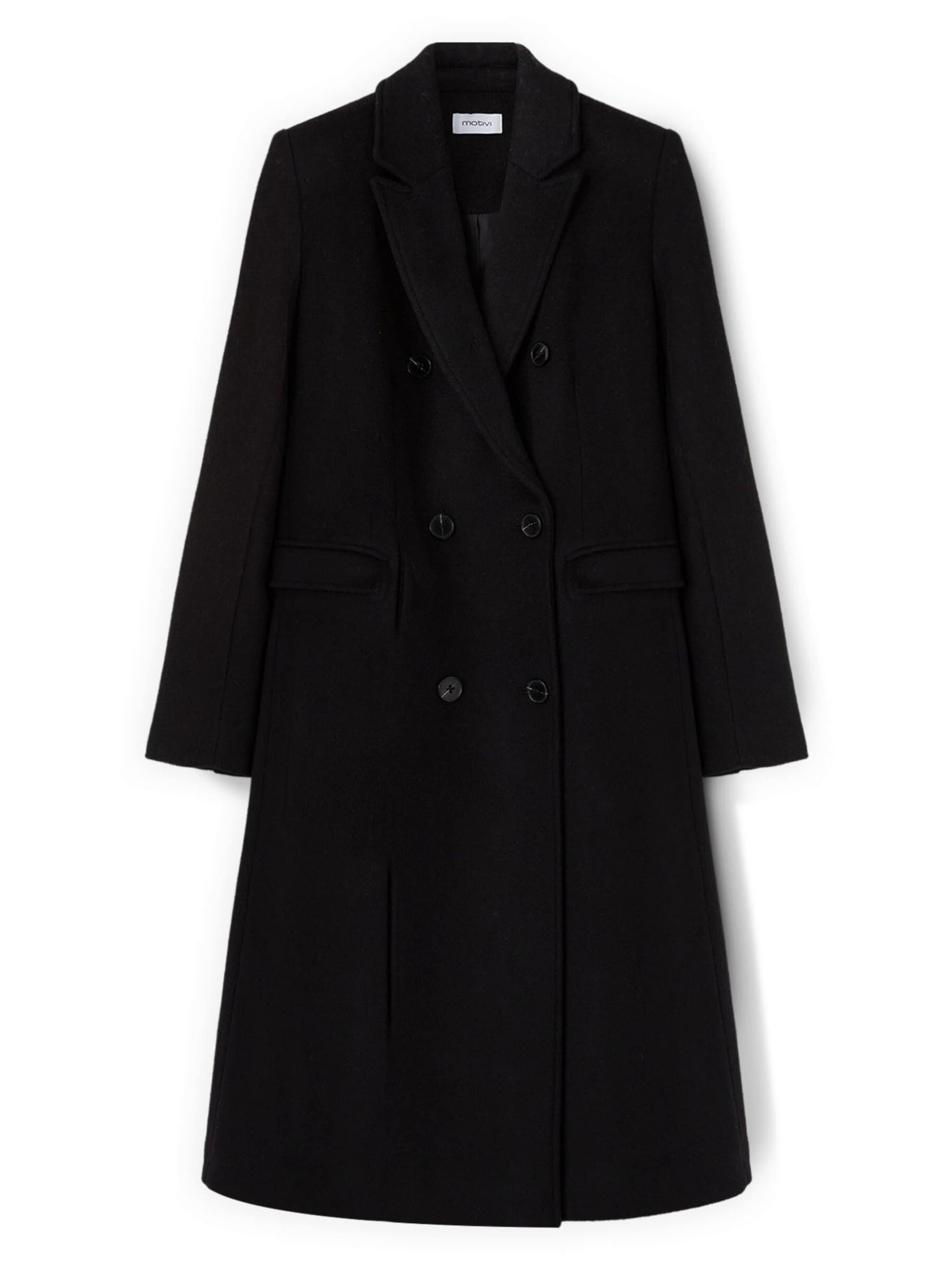 MOTIVI Wintermantel in Zwart: voorkant