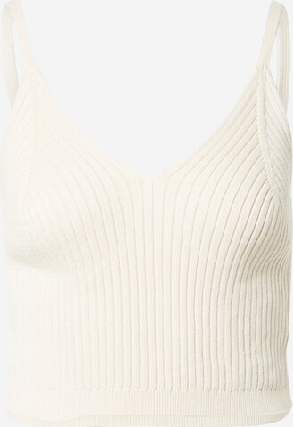 ABOUT YOU Gebreide top 'Ruby' in Beige: voorkant