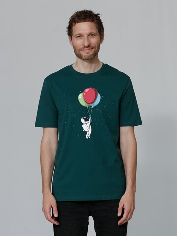 T-Shirt ' Little Balloon Astronaut ' Watapparel en vert : devant