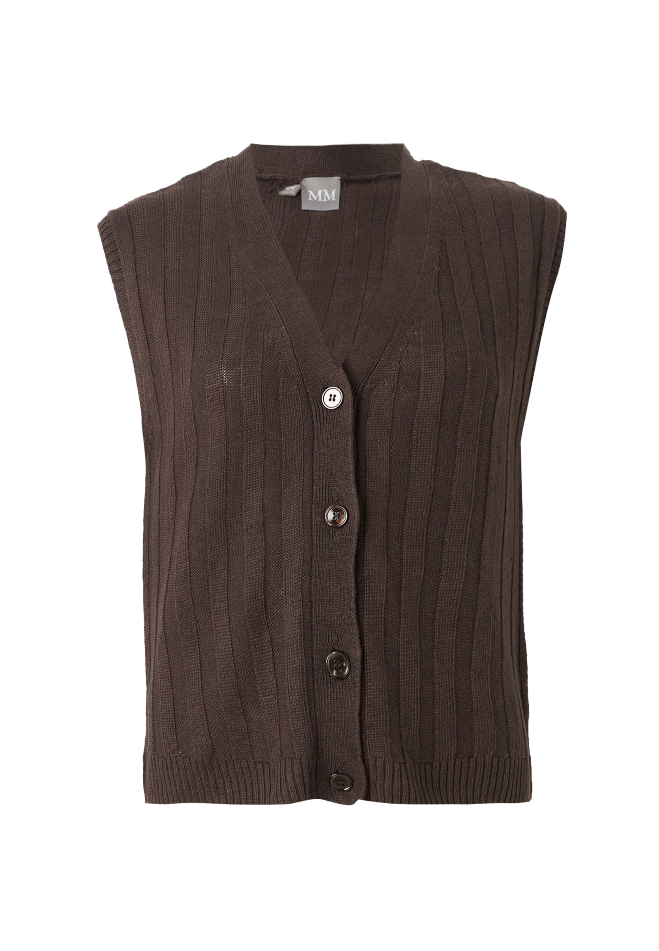 MM by Max Mara Strickweste 'LRANGHI' in Braun: Vorderseite