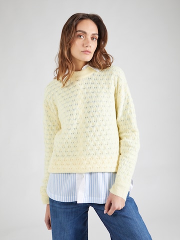 Samsøe Samsøe Sweater 'Pointelle' in Yellow: front