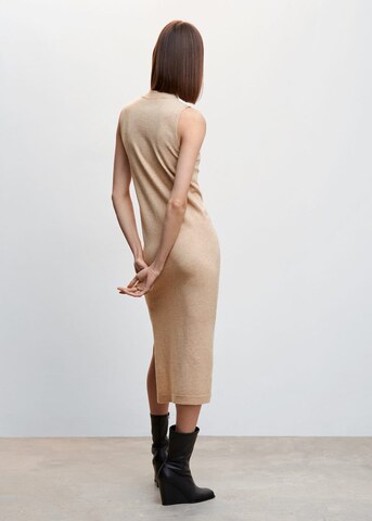 MANGO Knitted dress 'port' in Beige