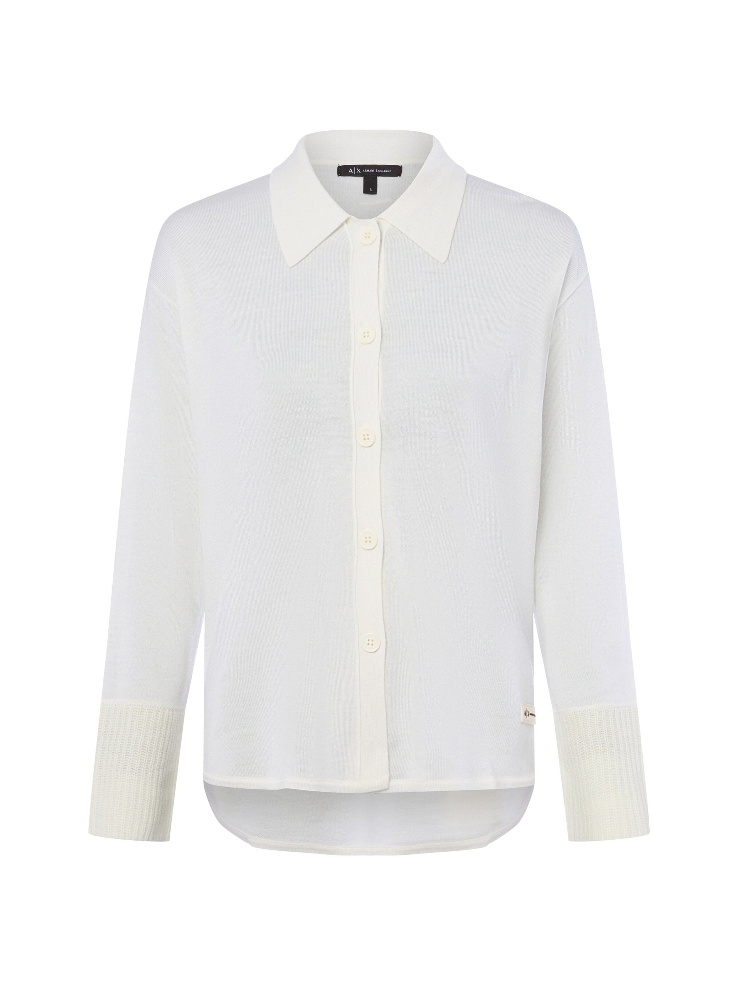 ARMANI EXCHANGE Knit cardigan in White: front
