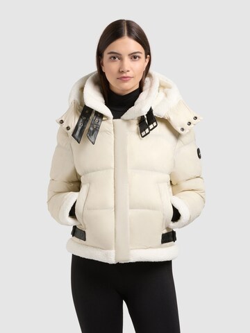 khujo Winterjacke 'Nessie2' in Weiß: Vorderseite