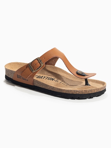 Bayton T-Bar Sandals 'MELIA' in Brown