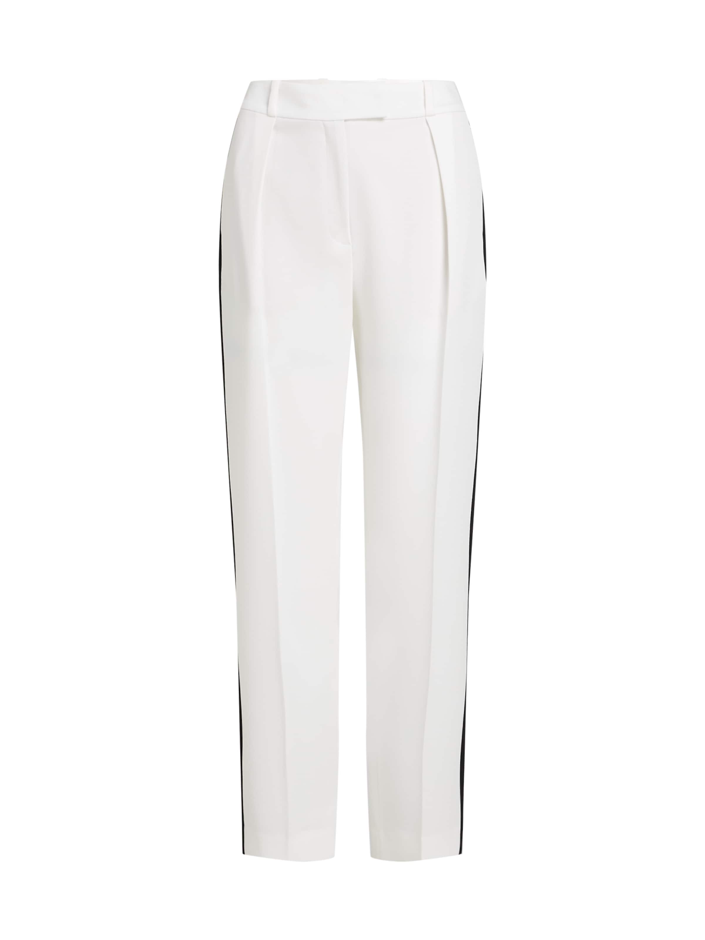 Karl Lagerfeldregular Hlače s naborima - bijela boja: prednji dio