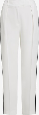 Karl Lagerfeld Normální Kalhoty se sklady v pase – bílá: přední strana