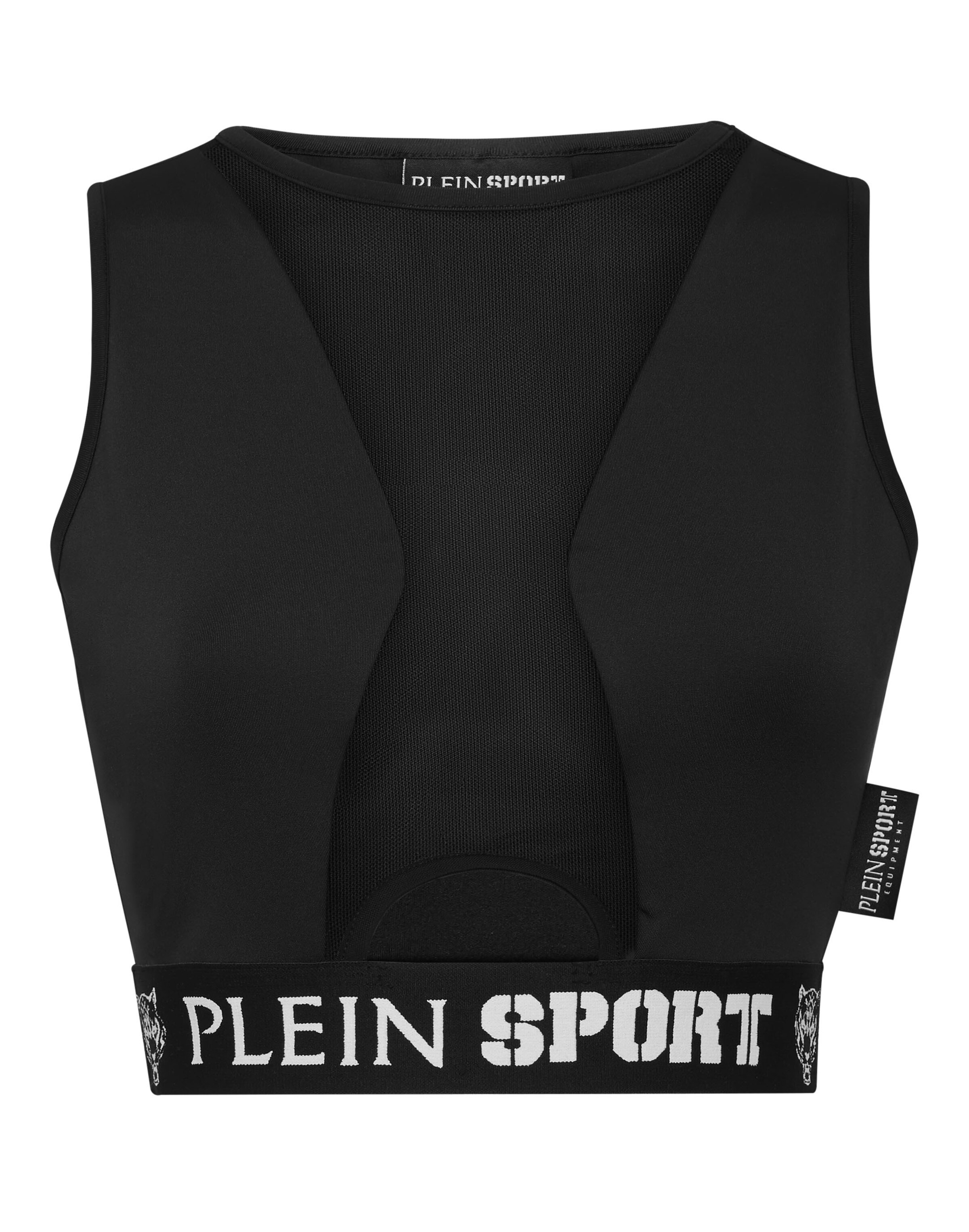Plein Sport - Top deportivo en negro: frente