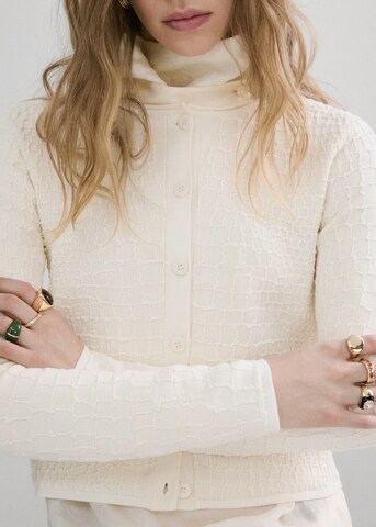 MANGO Knit Cardigan 'Pariso' in Beige
