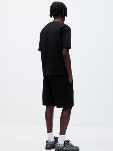 Pull&Bear Широка кройка Панталон в черно