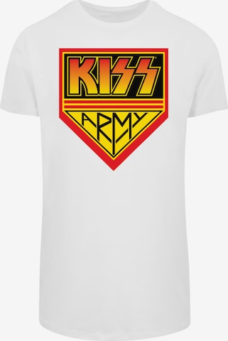 T-Shirt 'Kiss Rock Band ' F4NT4STIC en blanc : devant