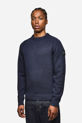 Weekend Offender Sweatshirt 'ZAGREB WOOL RICH' in Blue: front