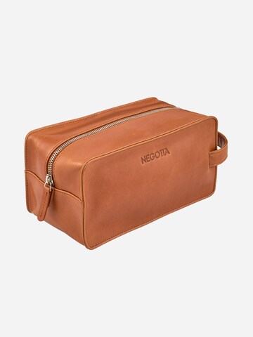 NEGOTIA Leather Toiletry Bag 'Caldre' in Brown