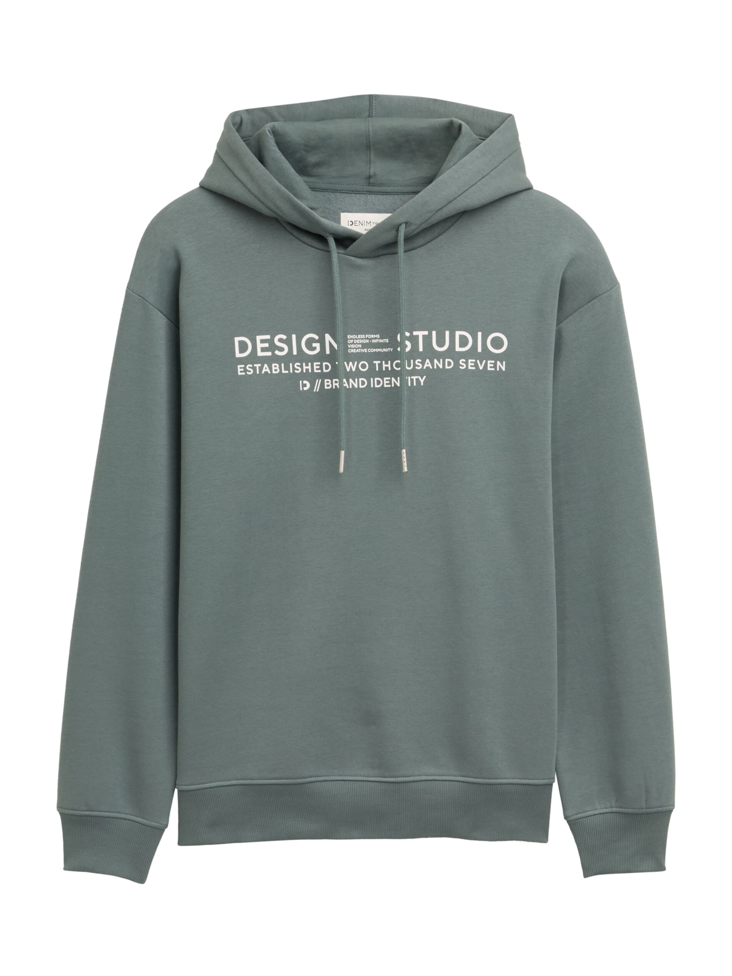 TOM TAILOR DENIM Sweatshirt in Green: front