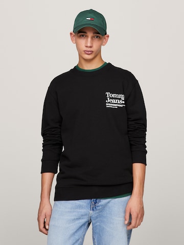 Tommy Jeans Sweatshirt in Black: front