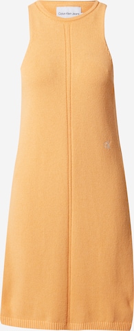 Calvin Klein Jeans - Vestido de malha em laranja: frente