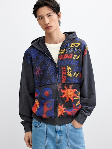 Desigual Bluza rozpinana w kolorze szary: przód