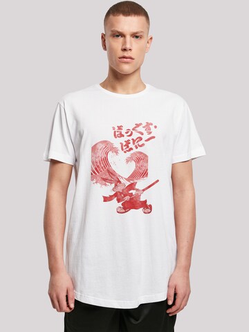F4NT4STIC Shirt 'Bugs Bunny Shogun' in Wit: voorkant