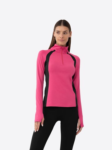 4F - Camiseta térmica en rosa: frente