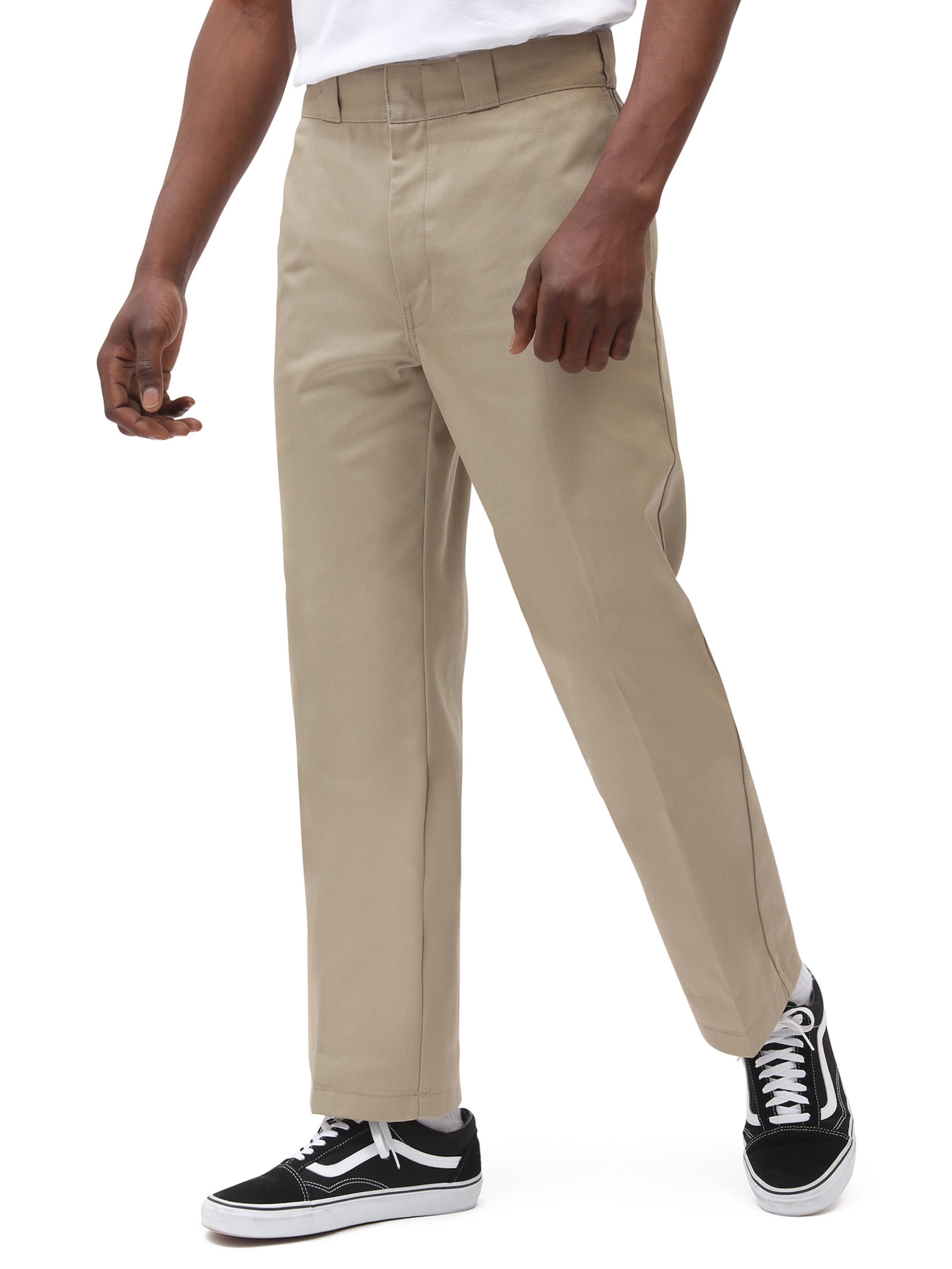DICKIES Regular Trousers with creases '874 Work' in Green: front