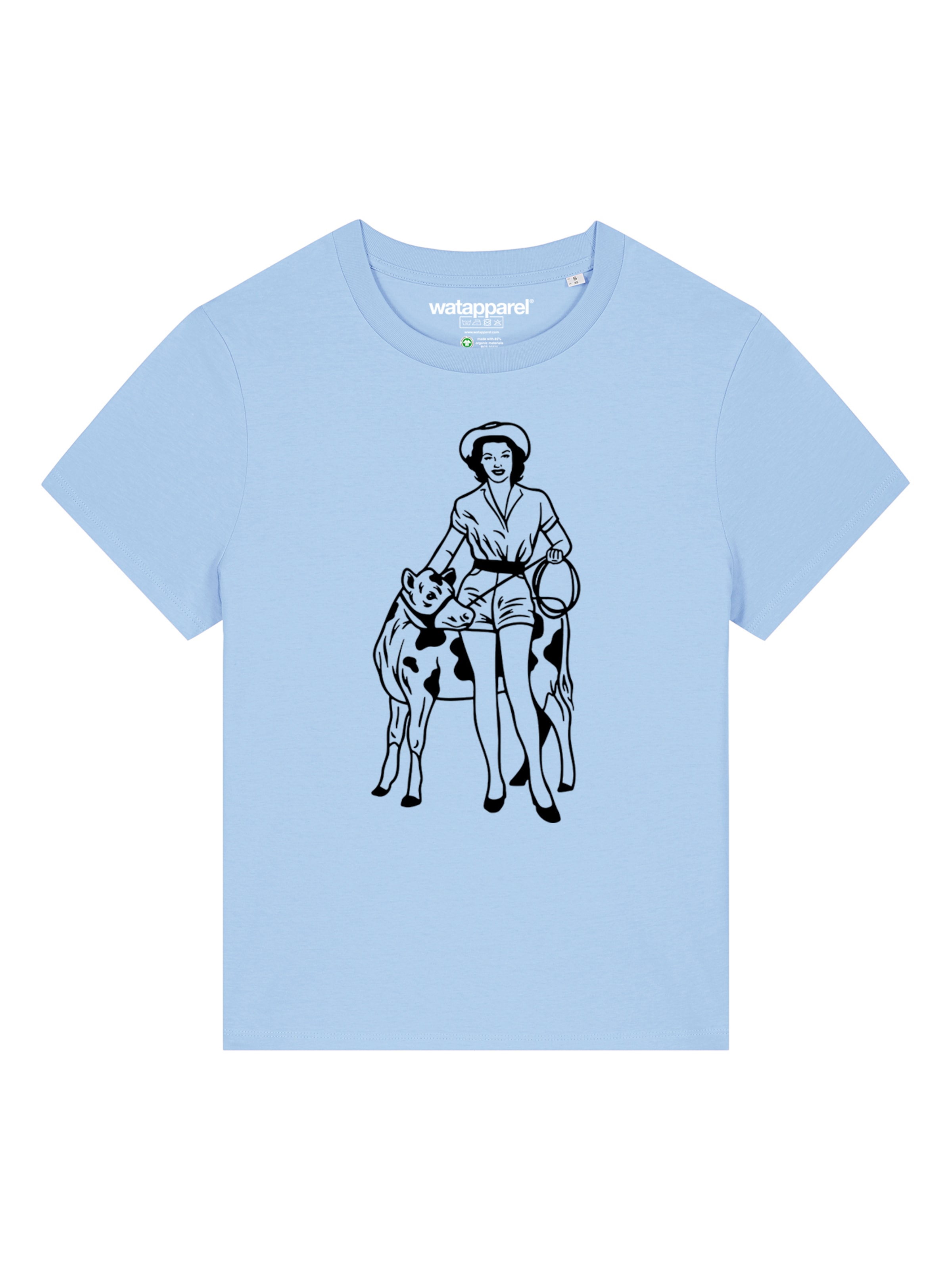 Maglietta 'Cowgirl' di Watapparel in blu: frontale