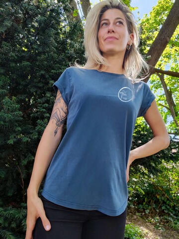 T-shirt Life-Tree en bleu