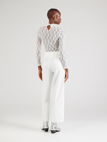 JDY Wide leg Pleat-front trousers 'GEGGO' in White