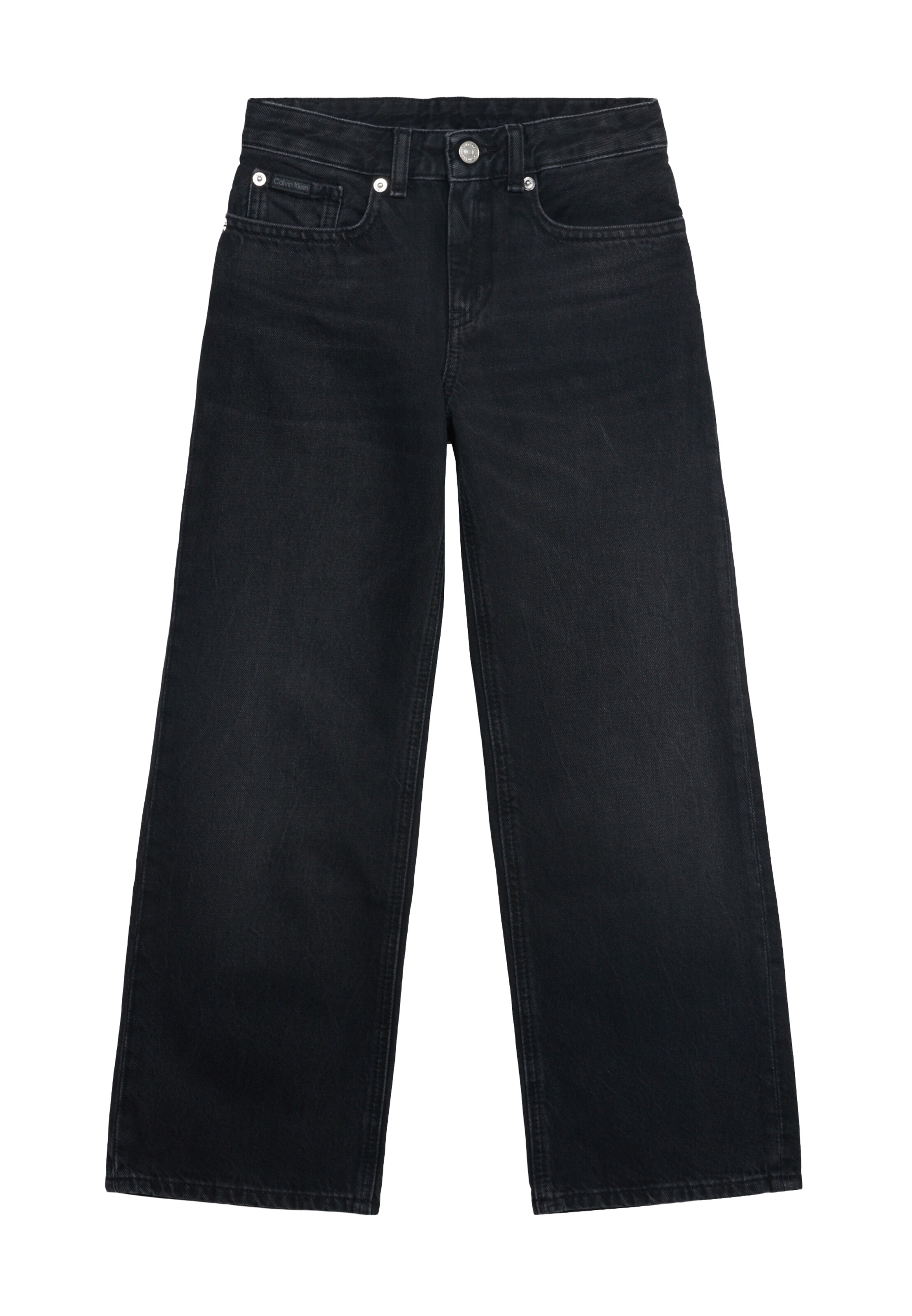 Calvin Klein Jeans Szeroka nogawka Jeansy w kolorze czarny: przód