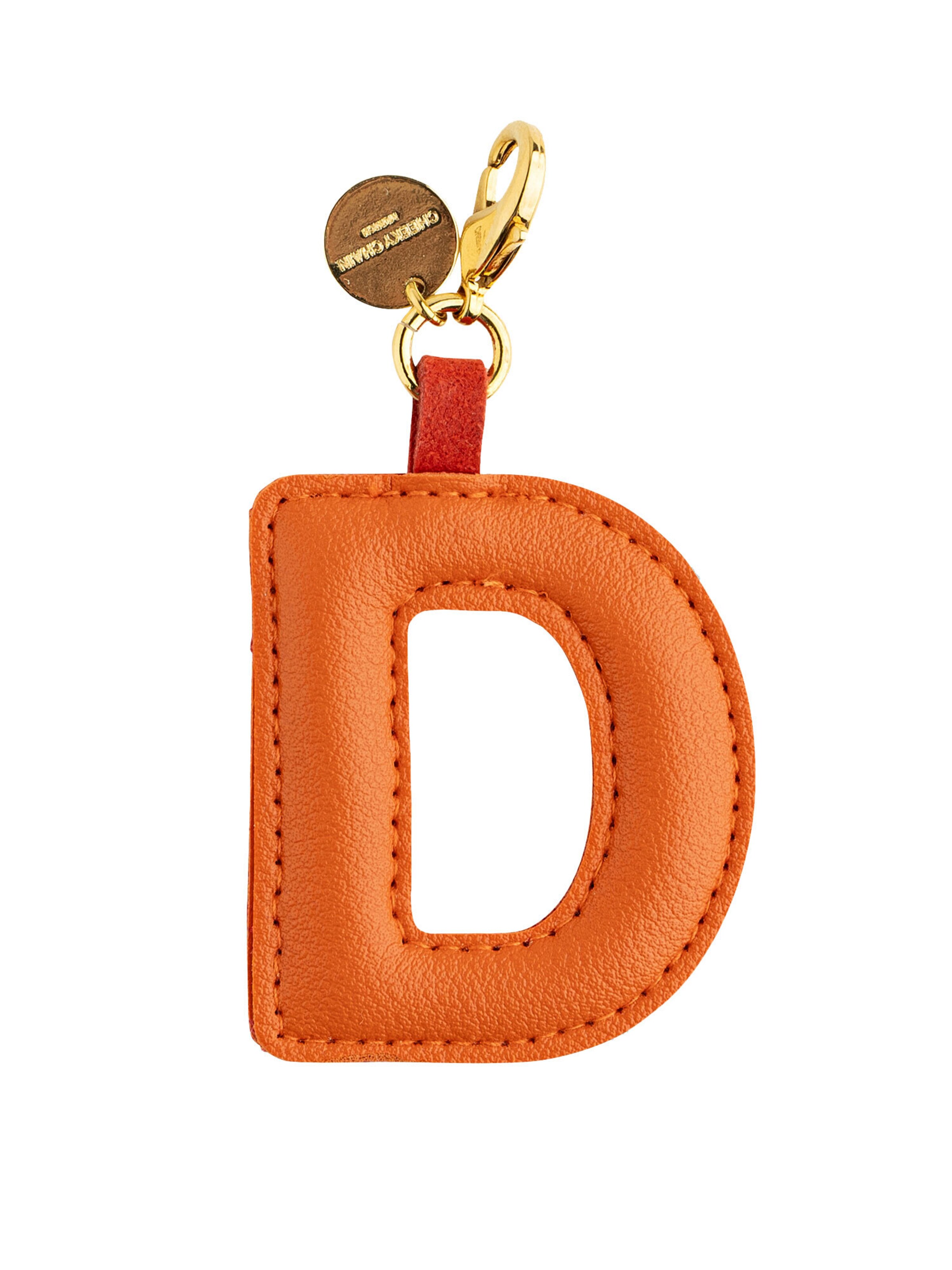 Cheeky Chain Munich Taschenanhänger 'Letter' in Orange: Vorderseite