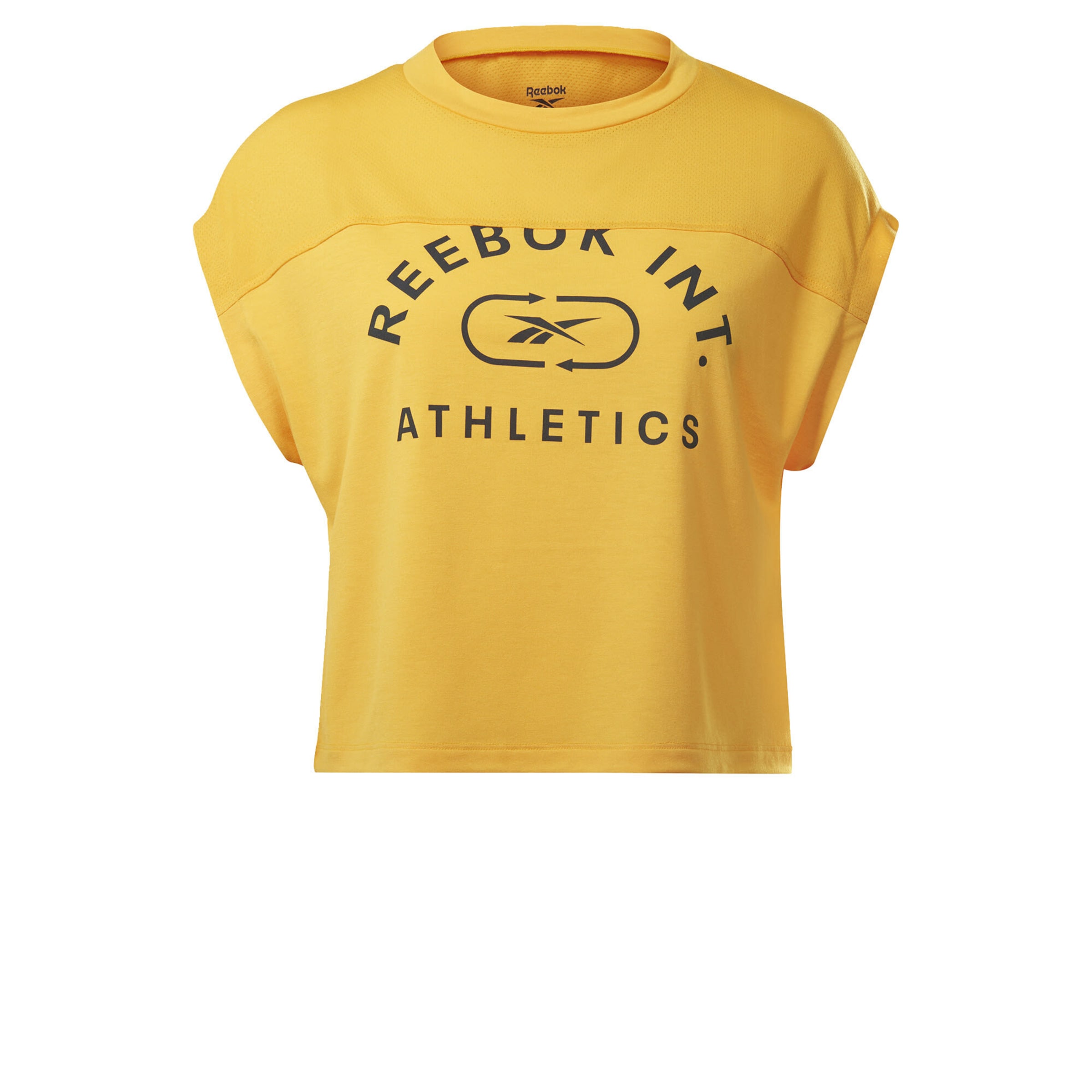 Femme T-shirt fonctionnel Reebok Sport en Jaune 
