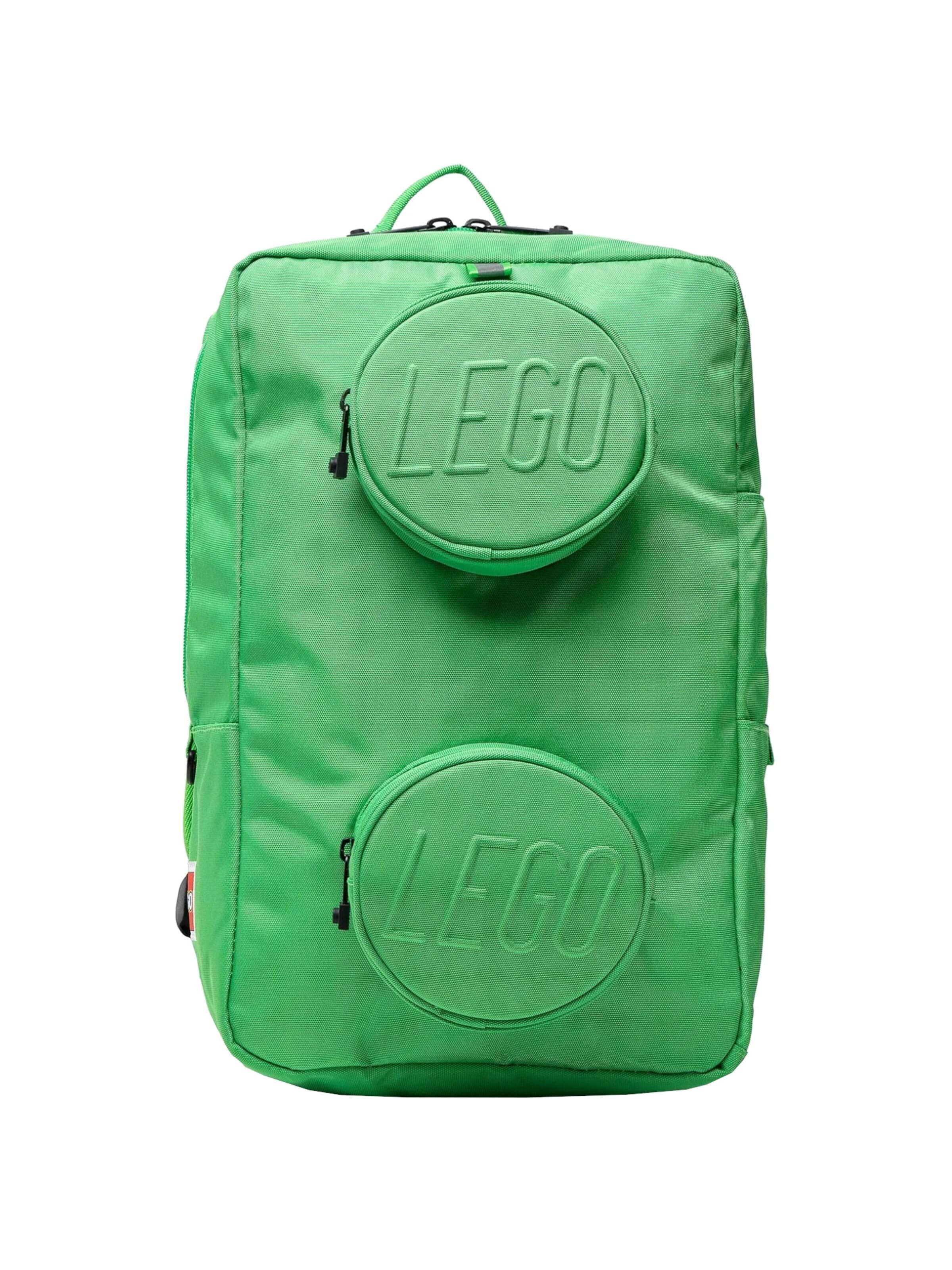 LEGO Backpack 'Brick' in Green: front