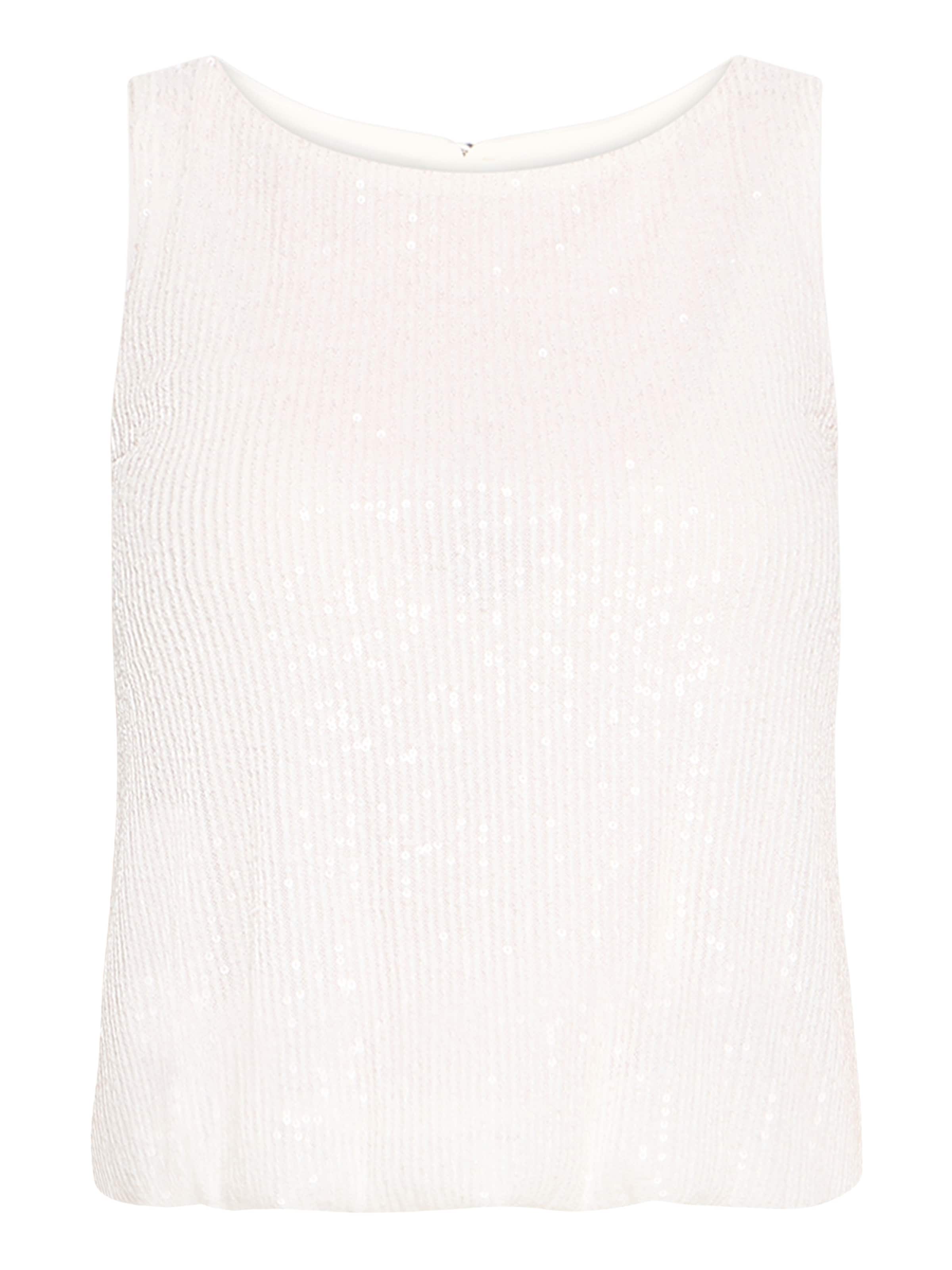 Vera Mont Pailletten-Top im Glitzer-Look in Weiß: Vorderseite