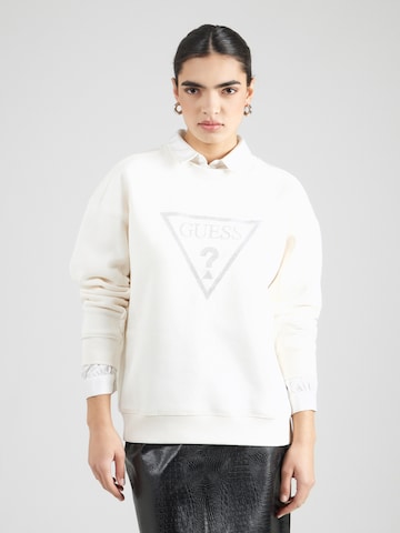 Sweat-shirt GUESS en beige : devant