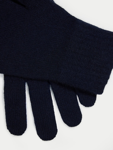 GOBI Cashmere Fingervantar 'Essential Knit Cashmere Gloves' i blå