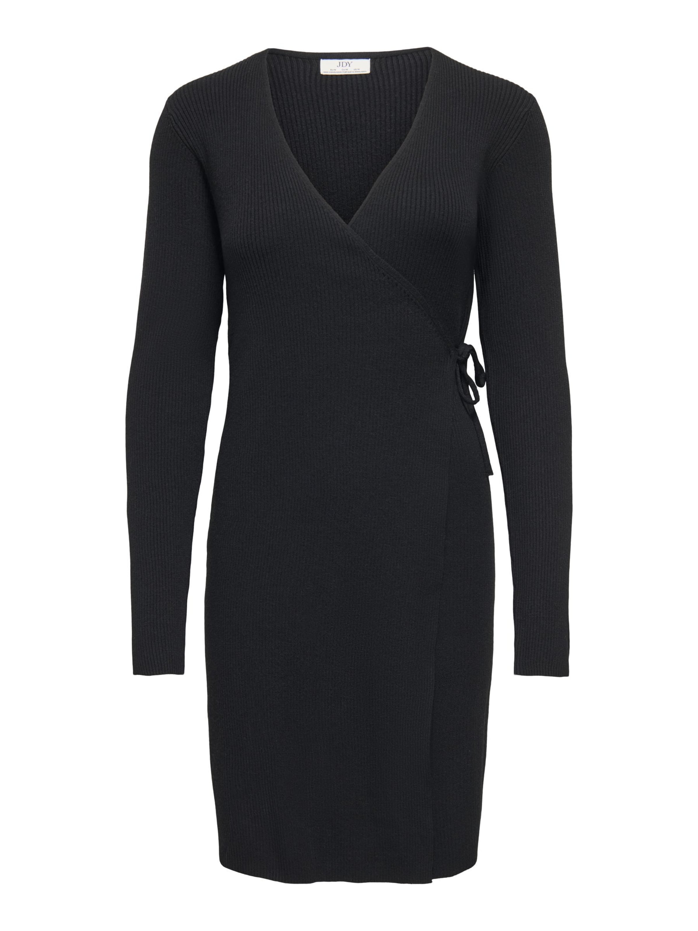 JDY Gebreide jurk 'JDYPrime' in Zwart: voorkant