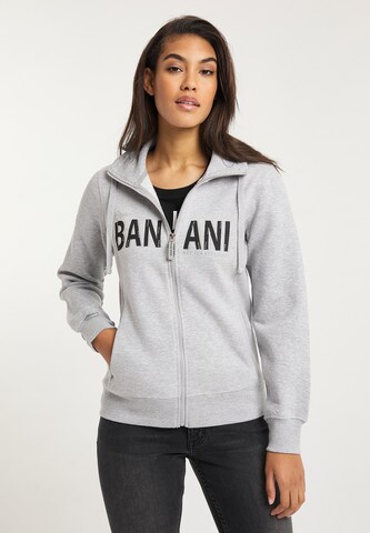 BRUNO BANANI Zip-Up Hoodie in Grey: front