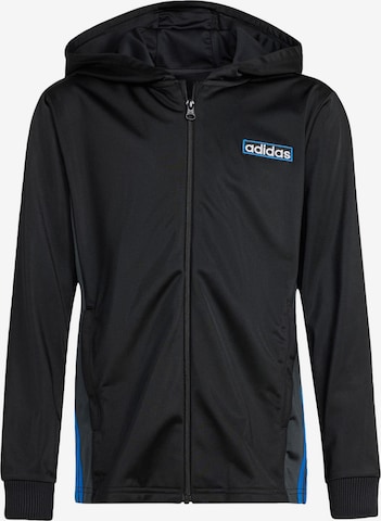 ADIDAS ORIGINALS Zip-Up Hoodie 'Adibreak' in Black: front