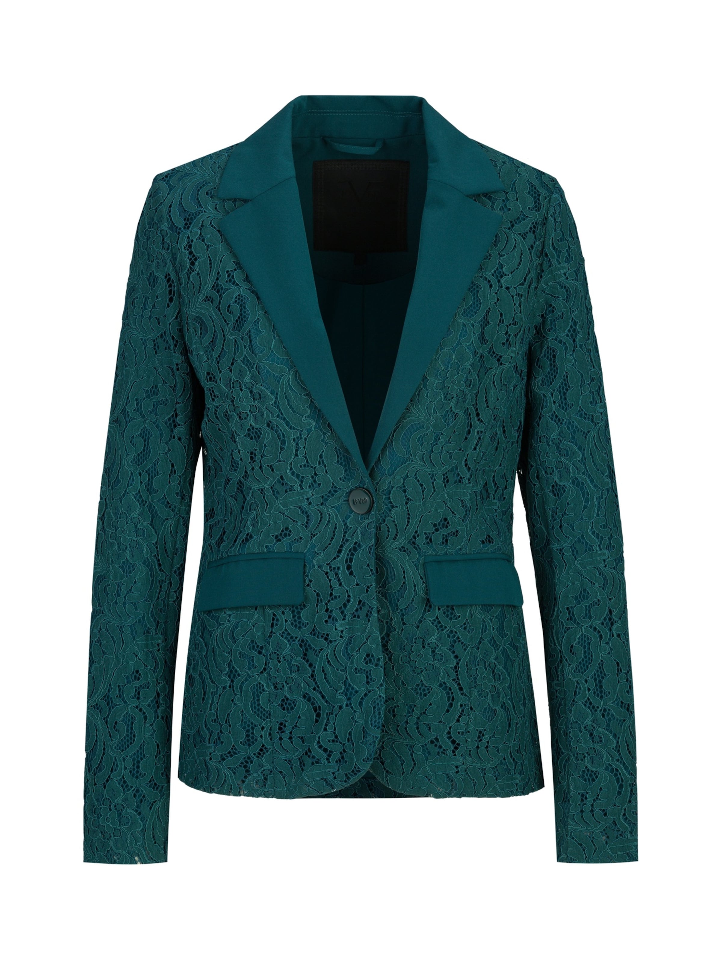 19V69 ITALIA Blazer 'Angelina Lace' in Grün: Vorderseite